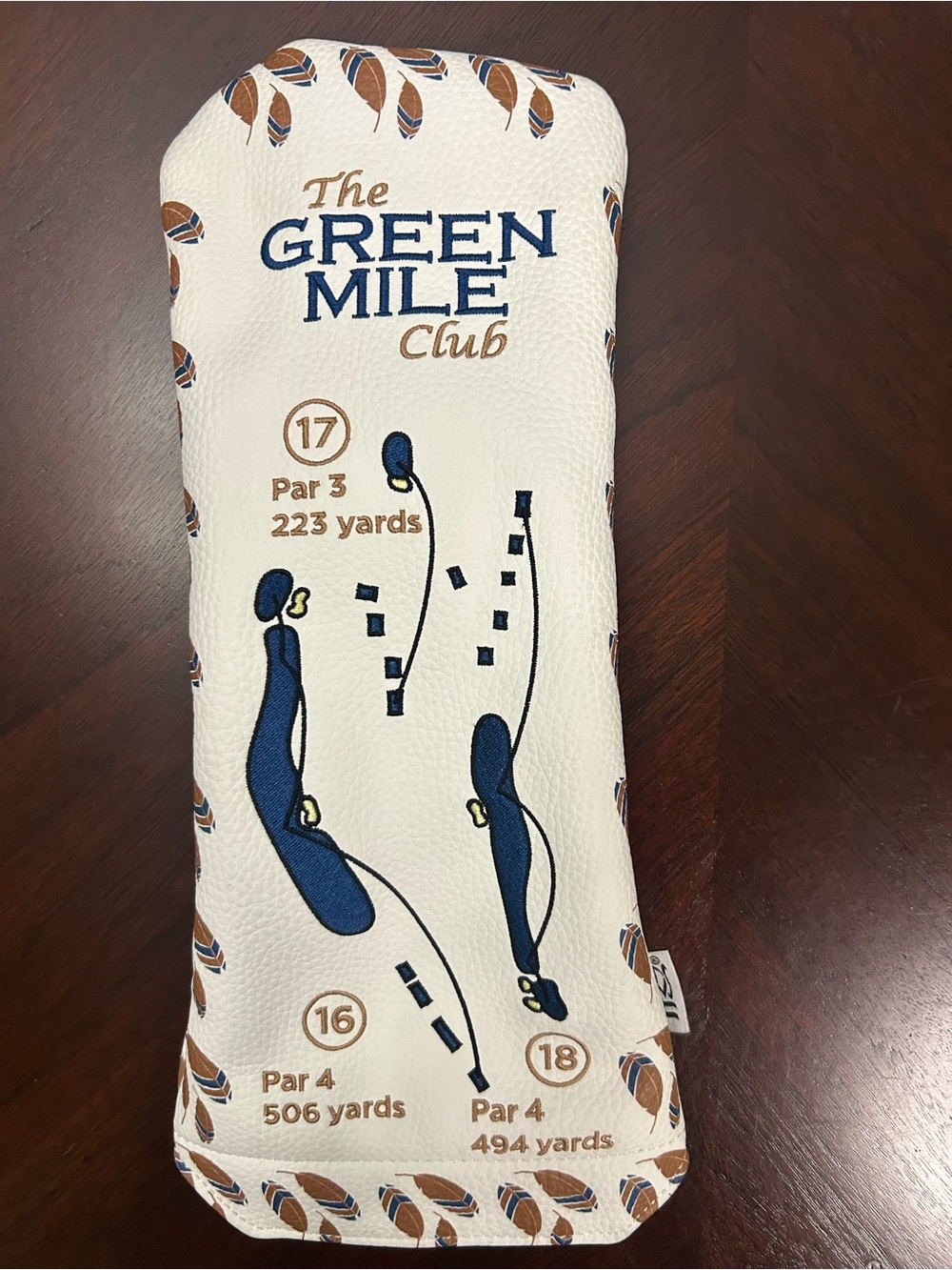 The Green Mile Quail Hollow Club Driver PRG Headcover Charlotte NC rare